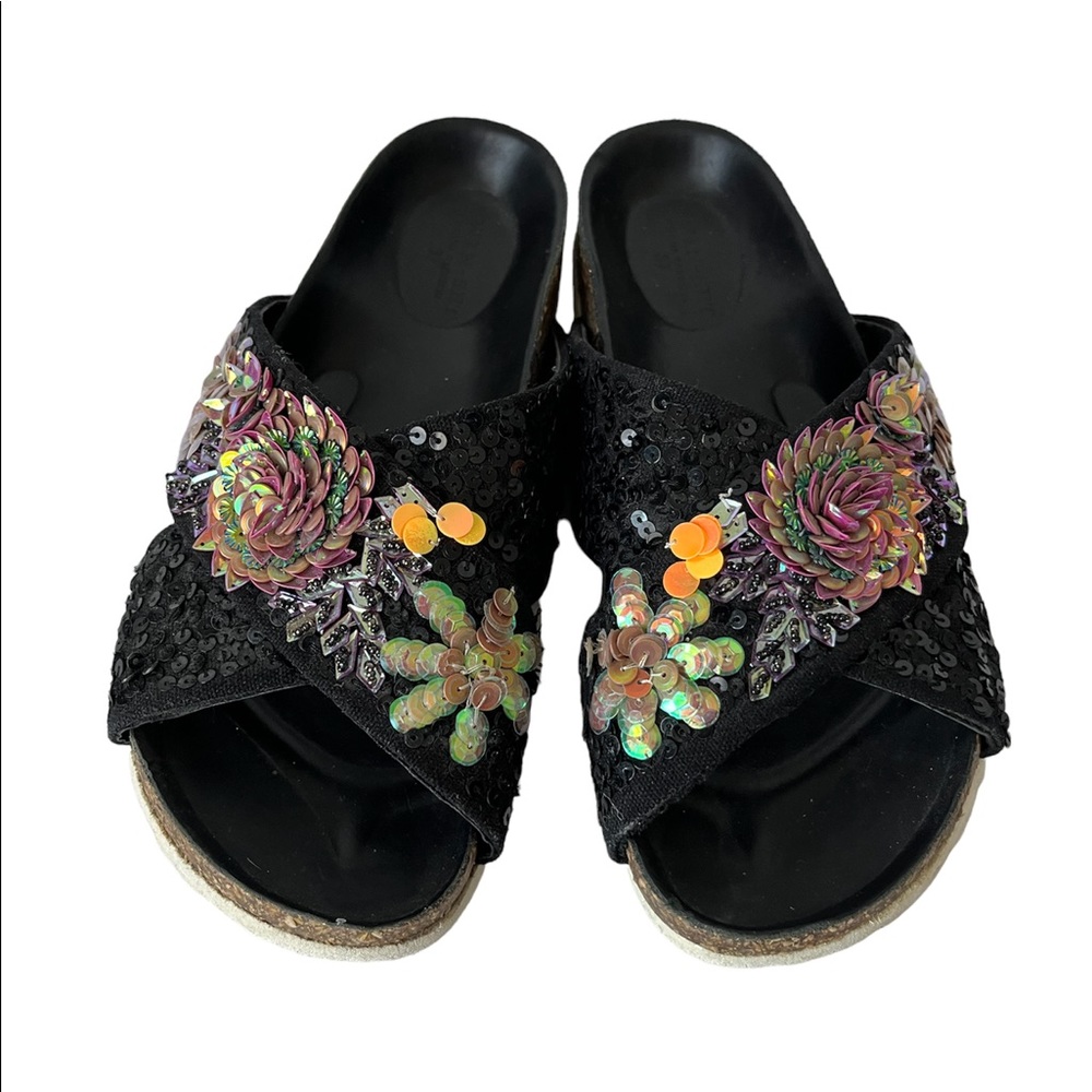 TWIN-SET SIMONA BARBIERI SEQUINNED SLIDES
